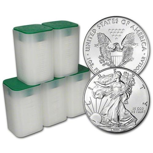 Verenigde Staten. 100 x 1 oz $1 USD American Silver Eagle, Postzegels en Munten, Edelmetalen en Baren