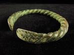 Époque Viking Bronze Bracelet tressé décoré - 7 cm