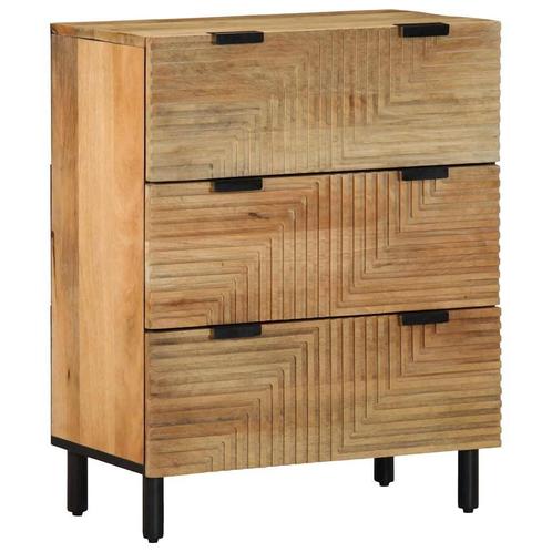 vidaXL Dressoir 60x33x75 cm massief mangohout bruin, Huis en Inrichting, Kasten | Overige, Nieuw, Verzenden