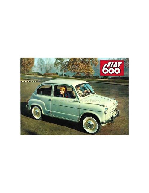1958 FIAT 600 & 600 MULTIPLA BROCHURE NEDERLANDS, Livres, Autos | Brochures & Magazines, Enlèvement ou Envoi