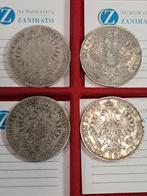 Oostenrijk. Franz Joseph I. Fiorino 1878,1879,1880 x 2, Postzegels en Munten