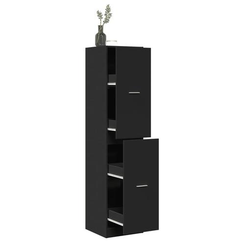 vidaXL Apothekerskast 40x41x174,5 cm bewerkt hout zwart, Huis en Inrichting, Kasten | Overige, Nieuw, Verzenden