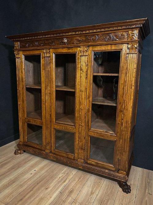 Boekenkast - Glas, Hout, Antiek en Kunst, Antiek | Overige Antiek