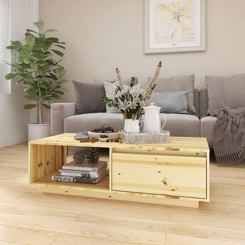 vidaXL Salontafel 110x50x33,5 cm massief vurenhout, Huis en Inrichting, Tafels | Salontafels, Nieuw, Verzenden