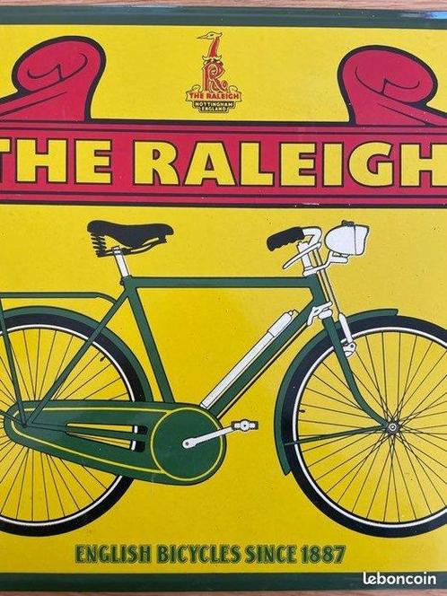 Plaque Émaillée Vintage 1950 The Raleigh – Vélo Cyclisme –, Antiek en Kunst, Antiek | Wandborden en Tegels