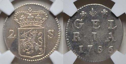 1786 Gelderland, Dubbele Stuiver Ngc Au Details, Timbres & Monnaies, Monnaies | Europe | Monnaies non-euro, Envoi