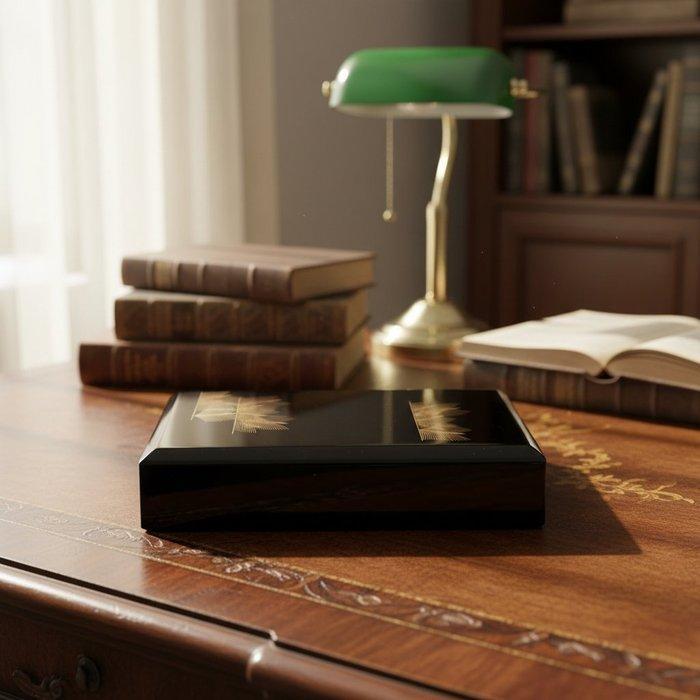 Kinokuni Japanse Makie-lakwerk brief-/ansichtkaart houten, Antiquités & Art, Antiquités | Autres Antiquités