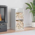 vidaXL Brandhoutrek 40x30x80 cm koudgewalst staal wit, Verzenden