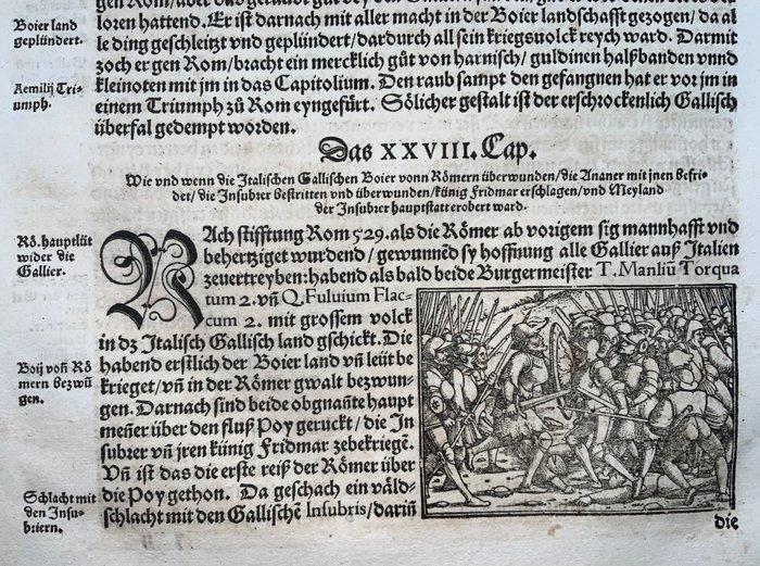 Hans Holbein (d.1543); Folio with woodcut: Insubres, Antiek en Kunst, Antiek | Boeken en Manuscripten