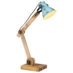 vidaXL Bureaulamp 25 W E27 23x18x96 cm verweerd blauw, Huis en Inrichting, Verzenden, Nieuw