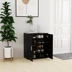 vidaXL Schoenenkast 60x35x70 cm bewerkt hout zwart, Verzenden, Nieuw