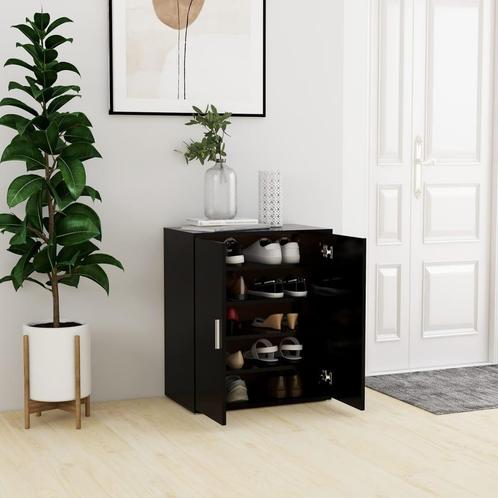 vidaXL Schoenenkast 60x35x70 cm bewerkt hout zwart, Huis en Inrichting, Kasten | Schoenenkasten, Nieuw, Verzenden