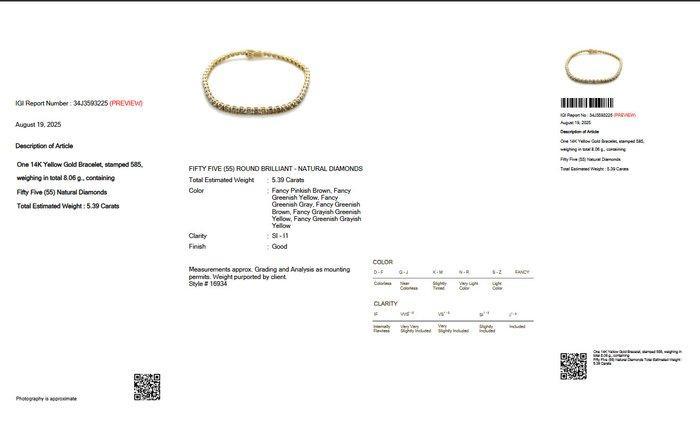 Zonder Minimumprijs - Armband - 14 karaat Geel goud -, Handtassen en Accessoires, Armbanden