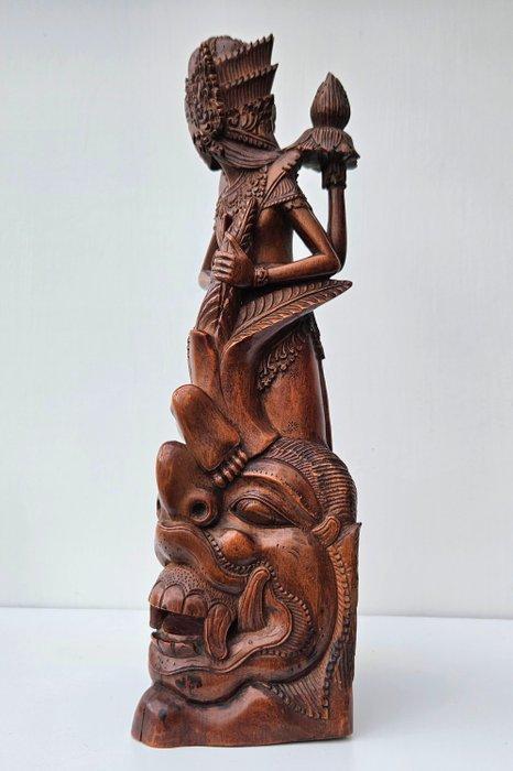 Balinees Art Deco stijl houtsnijwerk van Dewa Siwa -, Antiek en Kunst, Kunst | Niet-Westerse kunst