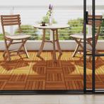 vidaXL Terrastegels acaciahout 30 x 30 cm verticaal patroon, Doe-het-zelf en Bouw, Verzenden, Nieuw