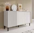 Meubella | Dressoir wit 145cm | Kast met 3 deuren, Huis en Inrichting, Verzenden, Nieuw, 25 tot 50 cm, 100 tot 150 cm