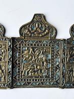 Icoon - Joris de Drakendoder - Brons, Emaille, Antiek en Kunst