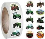 Sluitstickers trekkers tractor beloning rond etiket 2,5 cm