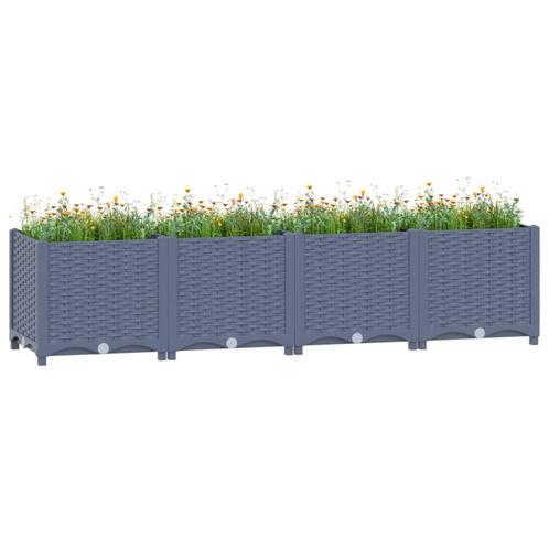 vidaXL Plantenbak verhoogd 160x40x38 cm polypropyleen, Tuin en Terras, Bloempotten, Nieuw, Verzenden