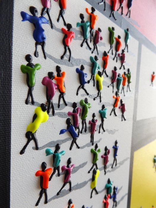 Alicja Ressa Alre - Crowd 3D no.044, Antiek en Kunst, Kunst | Schilderijen | Modern