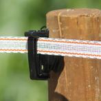 Koltec VERSTERKT 20MM LINT WIT/ORANJE 200mtr, Dieren en Toebehoren, Stalling en Weidegang