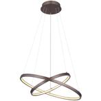 2dekans | Globo Ralph Hanglamp 42W LED – Bruin/Wit – 2, Huis en Inrichting, Ophalen of Verzenden, Nieuw