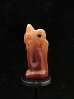 Oud-Egyptisch Kornalijn Amulet van de Moedergod Hathor met, Antiek en Kunst