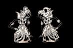 2 wayang kulit figuren in filigrain zilver - Java -, Antiek en Kunst
