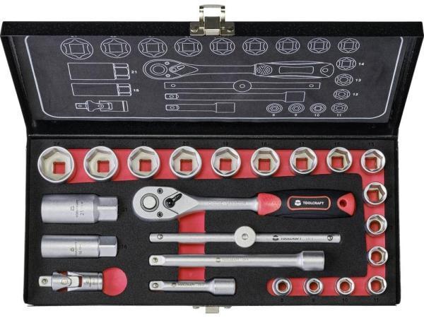 Veiling - TOOLCRAFT 826373 Dopsleutelset Metrisch 3/8 (10 mm, Doe-het-zelf en Bouw, Gereedschapskisten, Nieuw