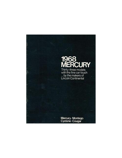 1968 MERCURY PROGRAMMA BROCHURE ENGELS (USA), Boeken, Auto's | Folders en Tijdschriften