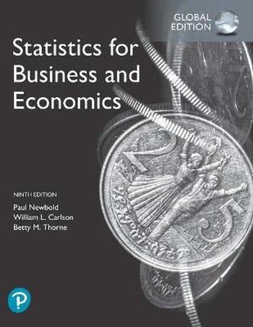 Statistics for Business and Economics, Global Edition, Verzenden, Paul Newbold