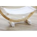 Hangmat siesta, wit met houten onderstel, 73x36x34cm - kerbl, Dieren en Toebehoren, Katten-accessoires, Nieuw