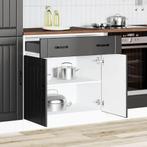 vidaXL Keuken onderkast Lucca bewerkt hout zwart, Verzenden, Nieuw