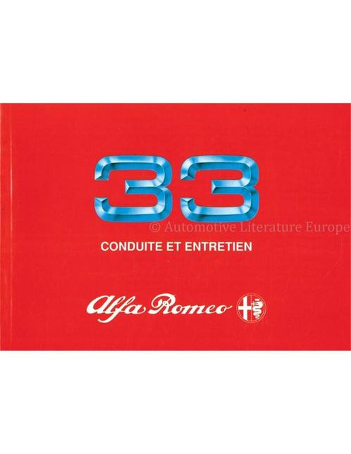 1990 ALFA ROMEO 33 INSTRUCTIEBOEKJE FRANS, Autos : Divers, Modes d'emploi & Notices d'utilisation