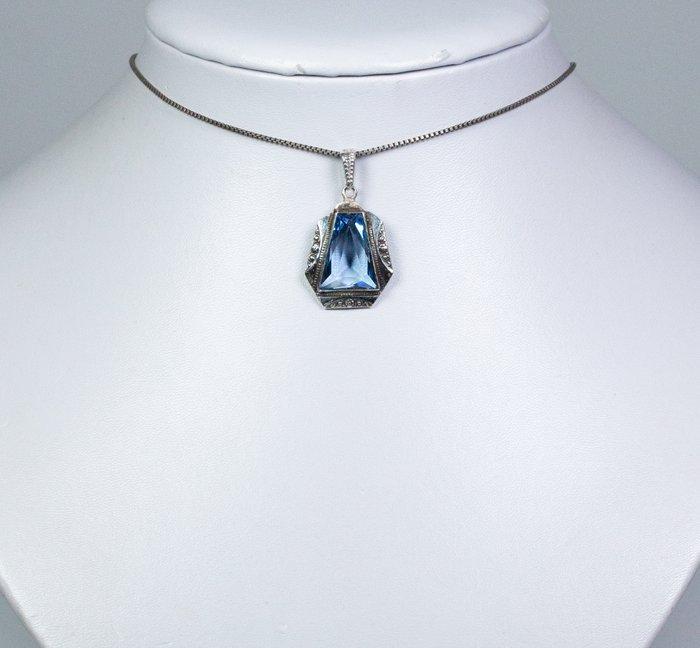 Jugendstil - 800 zilver - Ketting met hanger, Antiek en Kunst, Kunst | Designobjecten