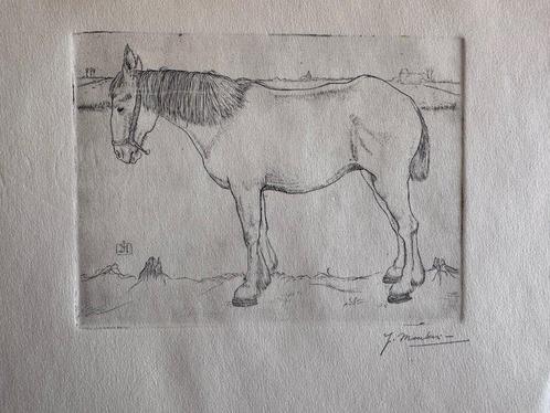 Jan Mankes (1889-1920) - Paard staand naar links, Antiek en Kunst, Antiek | Overige Antiek