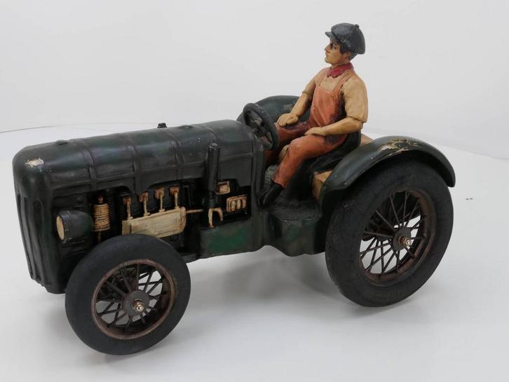 Vintage Boer op tractor #3854 (Decoratieve verzamelobjecten), Verzamelen, Overige Verzamelen, Gebruikt, Ophalen of Verzenden