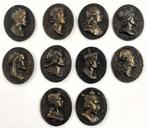 Médaille artistique - Lot of 10 Bronze Portrait Medallions