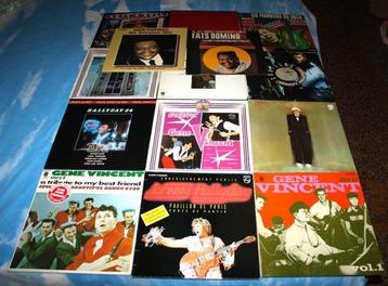 Johnny Hallyday/Gene Vincent/Fats Domino - Lot of 14 x Rock beschikbaar voor biedingen