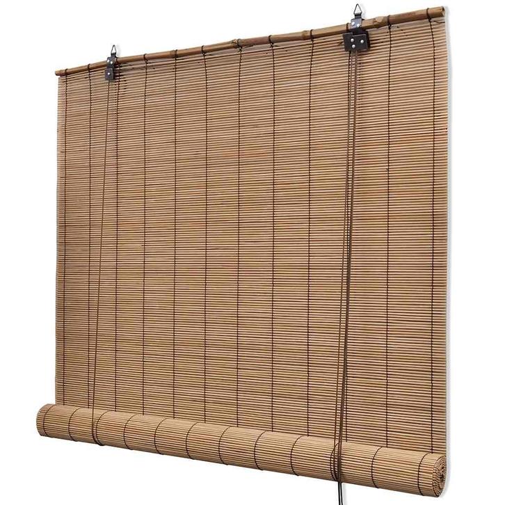 vidaXL Rolgordijn 150x220 cm bamboe bruin, Huis en Inrichting, Stoffering | Gordijnen en Lamellen, Nieuw, Verzenden