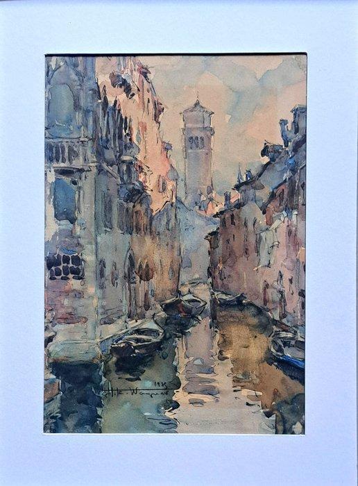 H.E Wagner (1894-1963) - Murmure des eaux entre ciel et, Antiek en Kunst, Kunst | Schilderijen | Klassiek