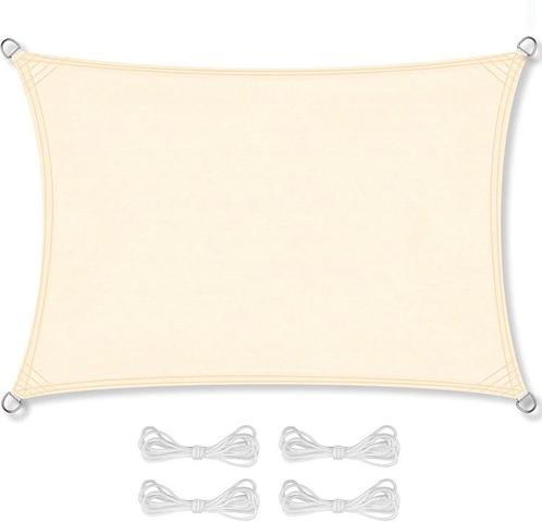 UV-beschermend schaduwdoek 3x5m voor de tuin - Beige, Tuin en Terras, Schaduwdoeken, Nieuw, Ophalen of Verzenden