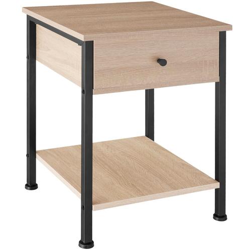Nachtkastje Bradford 40x40x55,5cm - Industrieel licht hout,, Maison & Meubles, Tables | Tables d'appoint, Envoi