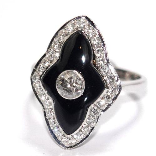 Ring - 14 karaat Witgoud -  6.82ct. tw. Diamant (Natuurlijk), Handtassen en Accessoires, Ringen