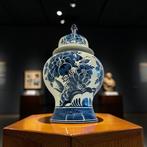 Hand-Painted Blauw Delfts Ginger Jar – De Distel - Pot à, Antiek en Kunst