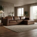 Leren hoekbank Flow - 3 zits + longchair, Huis en Inrichting, Zetels | Zetels, Ophalen of Verzenden, Modern, 300 cm of meer, Nieuw