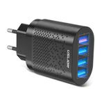 Quad 4x Port USB Stekkerlader - Quick Charge 3.0 Muur, Télécoms, Téléphonie mobile | Batteries, Verzenden