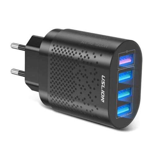 Quad 4x Port USB Stekkerlader - Quick Charge 3.0 Muur, Télécoms, Téléphonie mobile | Batteries, Envoi