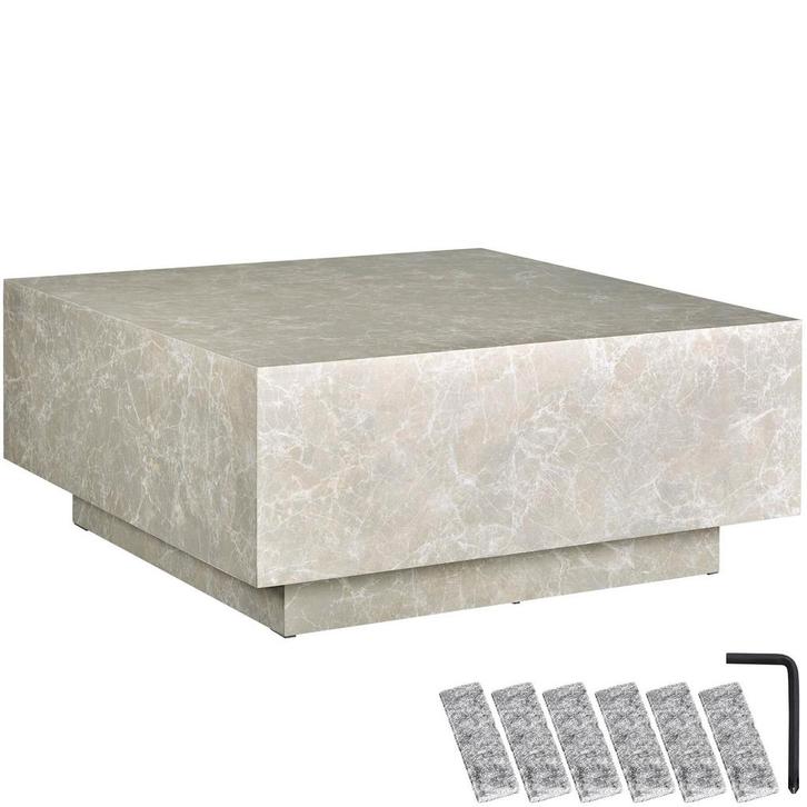 tectake Salontafel Lasley met voet, draagkracht 45 kg - Trav, Huis en Inrichting, Tafels | Salontafels, Verzenden