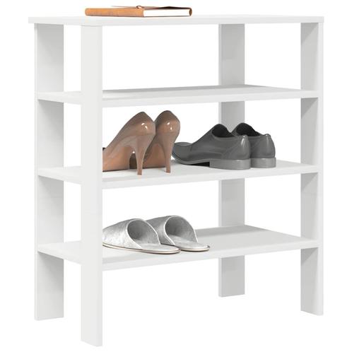vidaXL Schoenenrek 61x32x70 cm bewerkt hout wit, Huis en Inrichting, Kasten | Schoenenkasten, Nieuw, Verzenden